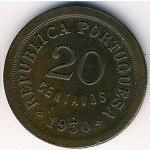 Cape Verde, 20 сентаво, 1930