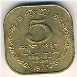 Цейлон, 5 центов (1963&ndash;1971 г.)