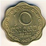 Цейлон, 10 центов (1963&ndash;1971 г.)