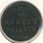 Poland, 3 grosze, 1827–1835