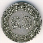 Straits Settlements, 20 cents, 1871&ndash;1901