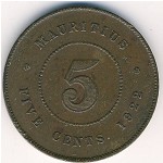 Маврикий, 5 центов (1917&ndash;1924 г.)
