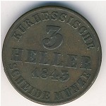 Гессен-Кассель, 3 геллера (1843&ndash;1846 г.)