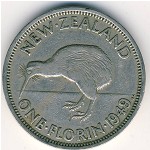 Новая Зеландия, 1 флорин (1948–1951 г.)