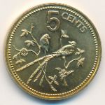 Belize, 5 cents, 1975–1976