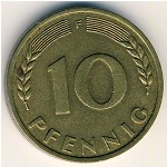 West Germany, 10 pfennig, 1949