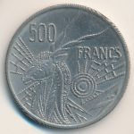 Central African Republic, 500 francs, 1976–1984