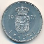 Denmark, 1 krone, 1973–1978