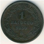 Папская область, 1 байоччо (1850 г.)