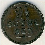 Bremen, 2 1/2 schwaren, 1841–1866