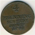 , 4 pfenning, 1792&ndash;1794
