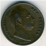 Великобритания, 1 фартинг (1831&ndash;1837 г.)