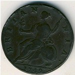 Великобритания, 1/2 пенни (1746&ndash;1754 г.)
