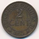 Haiti, 2 centimes, 1886–1894
