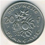 Французская Полинезия, 20 франков (1967&ndash;1970 г.)