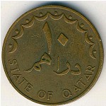 Катар, 10 дирхам (1972&ndash;1973 г.)