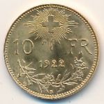 Switzerland, 10 francs, 1911–1922