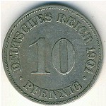 Германия, 10 пфеннигов (1901 г.)
