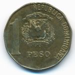 Dominican Republic, 1 peso, 2008–2017