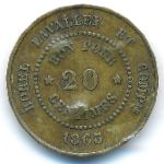 Egypt, 20 centimes, 1865
