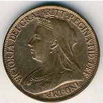 Великобритания, 1 фартинг (1897&ndash;1901 г.)