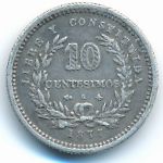 Uruguay, 10 centesimos, 1877–1893