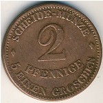 Saxe-Coburg-Gotha, 2 pfennig, 1847&ndash;1856