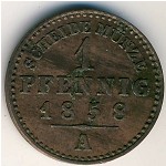 Шварцбург-Зондерхаузен, 1 пфенниг (1846&ndash;1858 г.)