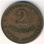 Saxe-Coburg-Gotha, 2 pfennig, 1868&ndash;1870