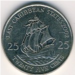 East Caribbean States, 25 cents, 2002&ndash;2007