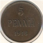 Финляндия, 5 пенни (1896&ndash;1917 г.)