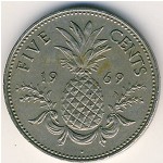 Багамские острова, 5 центов (1966&ndash;1970 г.)