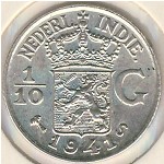 Нидерландская Индия, 1/10 гульдена (1937&ndash;1945 г.)