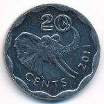 Swaziland, 20 cents, 2011