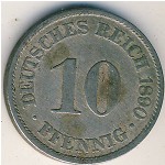 Германия, 10 пфеннигов (1890 г.)