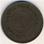Straits Settlements, 1 cent, 1872&ndash;1883