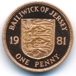 Jersey, 1 penny, 1981