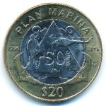 Mexico, 20 pesos, 2016