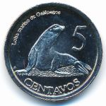 Galapagos Islands., 5 centavos, 2008