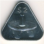 Острова Кука, 2 доллара (2003–2010 г.)