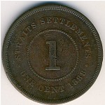 Straits Settlements, 1 cent, 1887&ndash;1901