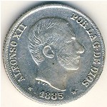 Philippines, 10 centimos, 1880–1885