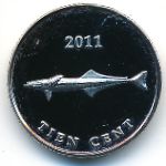 Sint Eustatius., 10 cents, 2011