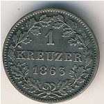 Вюртемберг, 1 крейцер (1857&ndash;1864 г.)