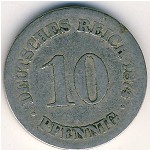 Германия, 10 пфеннигов (1874 г.)