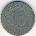 Германия, 10 пфеннигов (1874 г.)