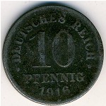 Германия, 10 пфеннигов (1916 г.)