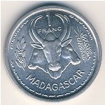Madagascar, 1 franc, 1948–1958