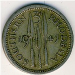 Southern Rhodesia, 3 пенса, 1947