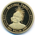 Natchez people., 1 dollar, 2019